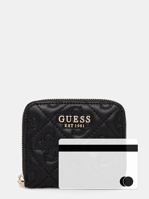 Guess portfel ADELASIA damski kolor czarny SWQL96 58137