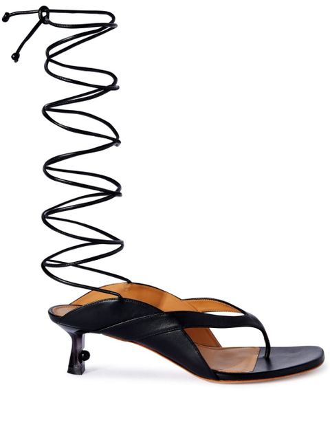 Off-White Lollipop lace-up leather sandals - Black - zdjęcie produktu nr 1