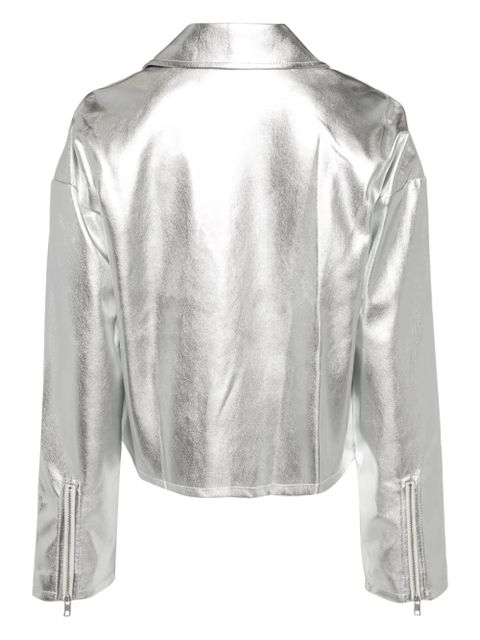 STAUD Lennox metallic-effect jacket - Silver - zdjęcie produktu nr 2