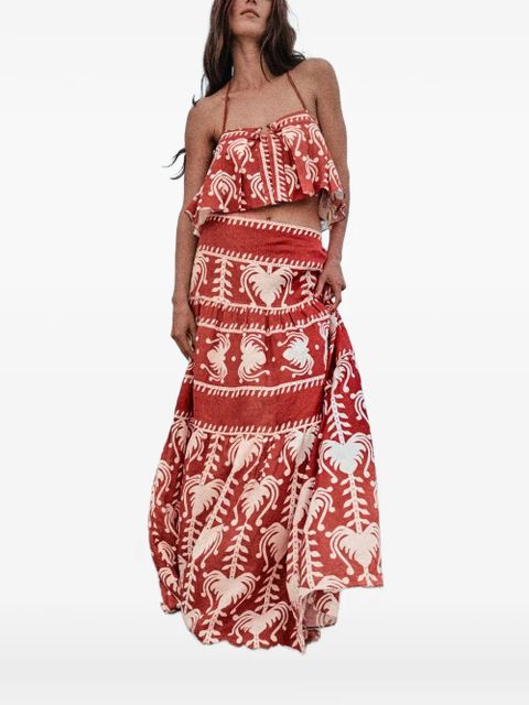 Johanna Ortiz Oceanic floral top - Red - zdjęcie produktu nr 1