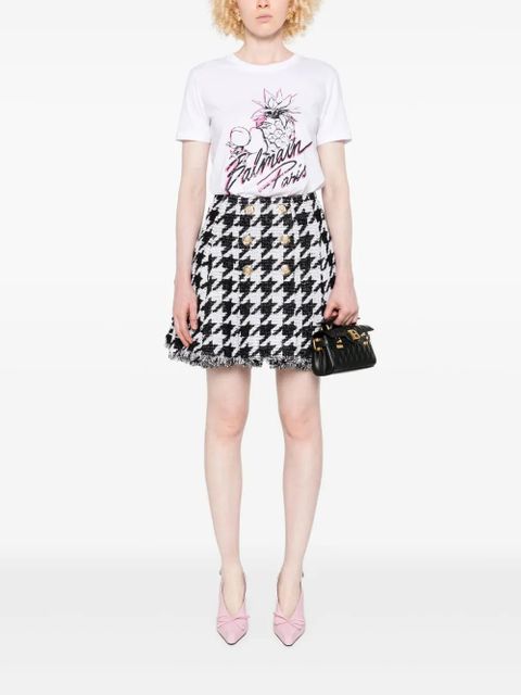 Balmain tweed A-line skirt - Black