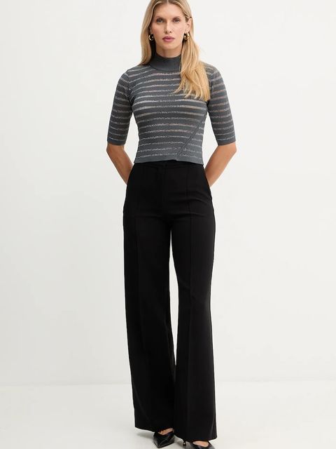 Simona Corsellini sweter damski kolor szary lekki z półgolfem A25CPMGO1301 - zdjęcie produktu nr 2