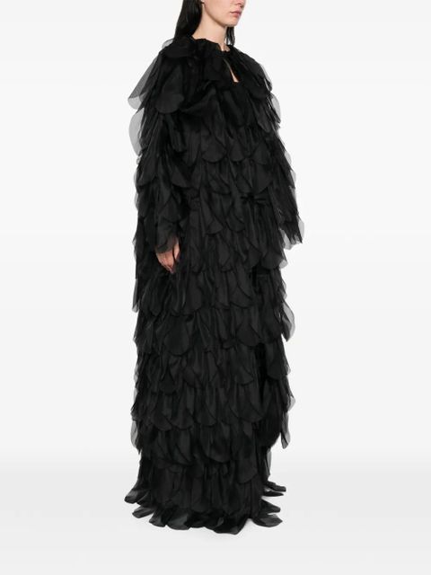 Max Mara Lauto ruffled coat - Black