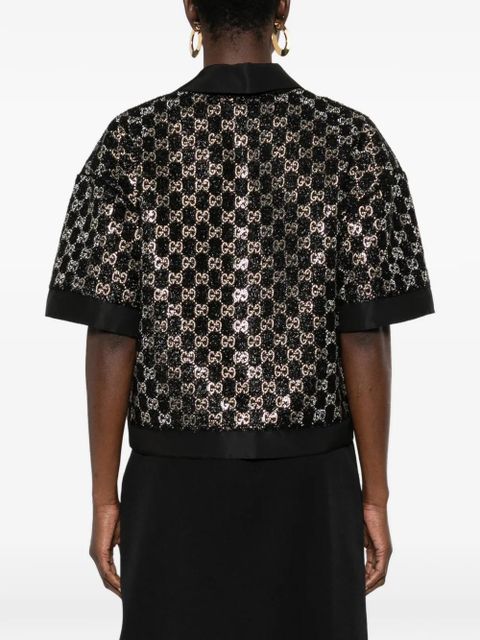 Gucci sequin V-neck top - Black