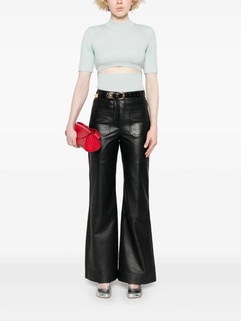 Victoria Beckham leather trousers - Black