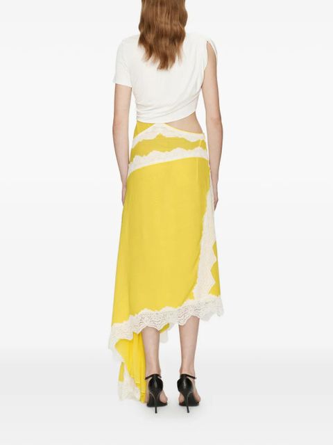 Christopher Esber Verve twisted lace tee dress - Yellow