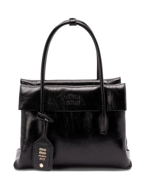 Miu Miu Solitaire leather shoulder bag - Black - zdjęcie produktu nr 1
