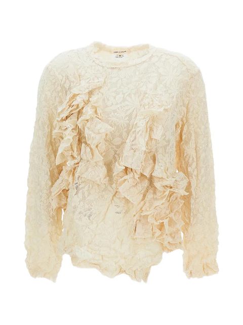 Comme Des Garçons ruffled blouse - Neutrals - zdjęcie produktu nr 1