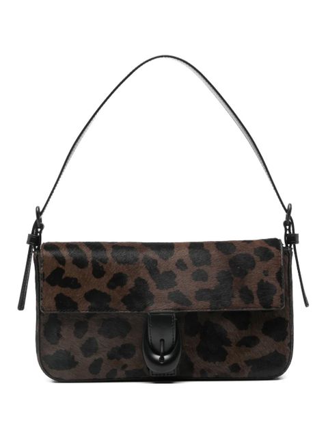 STAUD leopard-pattern buckle-detail shoulder bag - Brown - zdjęcie produktu nr 1