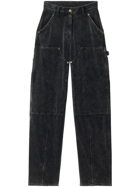 Alexander Wang velour high-waisted trousers - Black - zdjęcie produktu nr 1