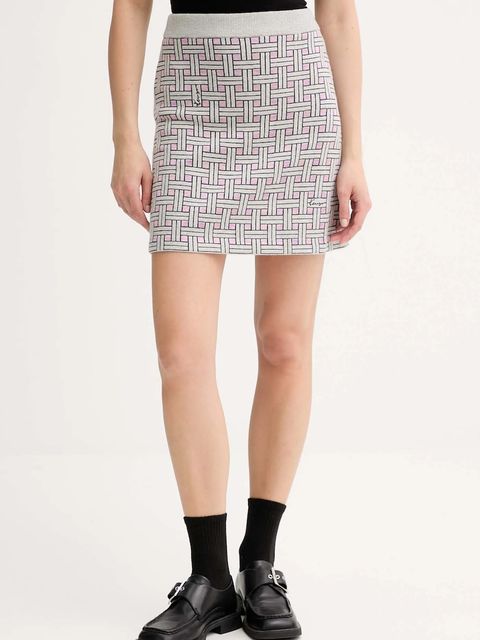 Kenzo spódnica z dodatkiem wełny kolor szary mini prosta FF62JU6013CQ - zdjęcie produktu nr 1