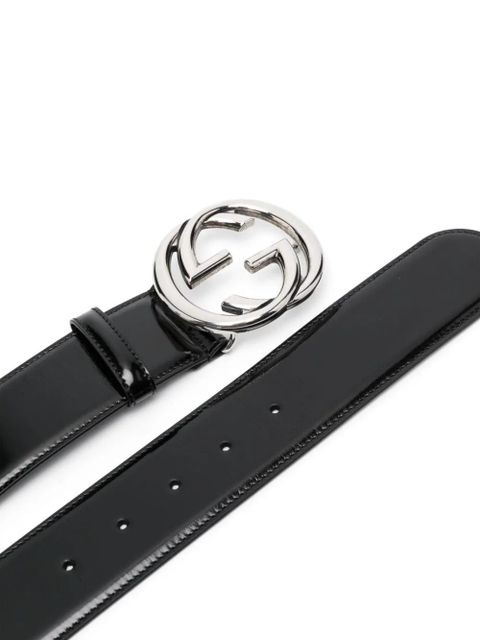 Gucci Interlocking G leather belt - Black - zdjęcie produktu nr 2