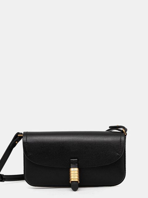 Pinko torebka skórzana kolor czarny 105349 A1ZX - zdjęcie produktu nr 1