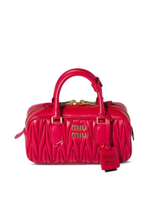 Miu Miu Arcadie matelassé nappa leather bag - Pink - zdjęcie produktu nr 1