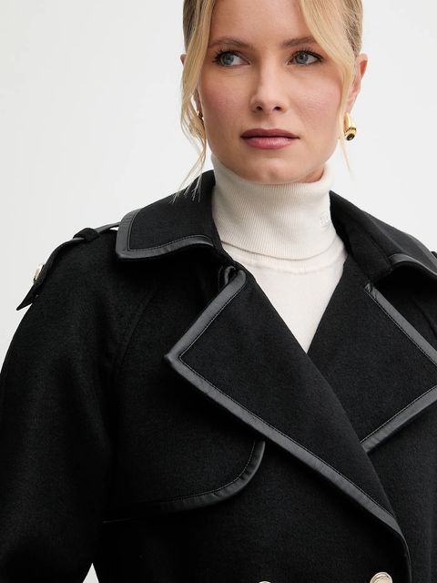 Morgan płaszcz z dodatkiem wełny kolor czarny GPLAY