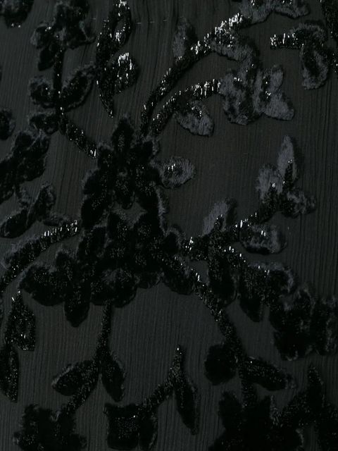 ETRO velvet appliqué detail blouse - Black