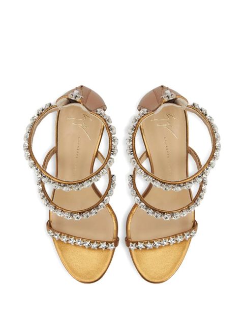 Giuseppe Zanotti 105mm Harmony Cometa star-embellished sandals - Brown