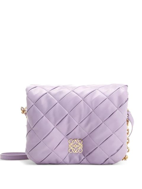 LOEWE Goya padded leather shoulder bag - Purple - zdjęcie produktu nr 1
