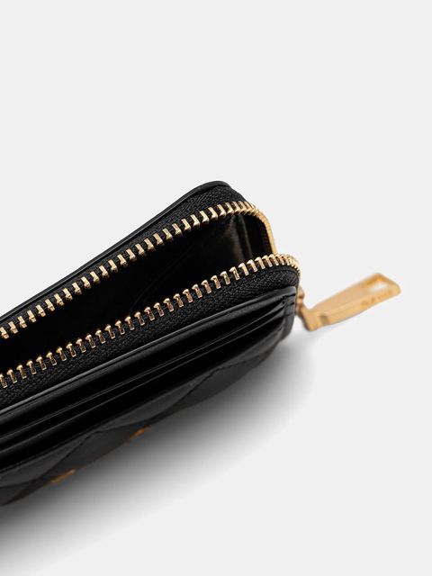 Dkny portfel skórzany damski kolor czarny R521KL12