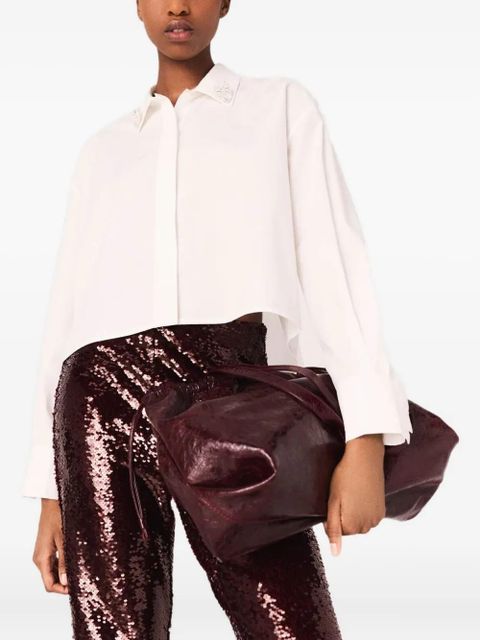 Maje jewel-detail shirt - White