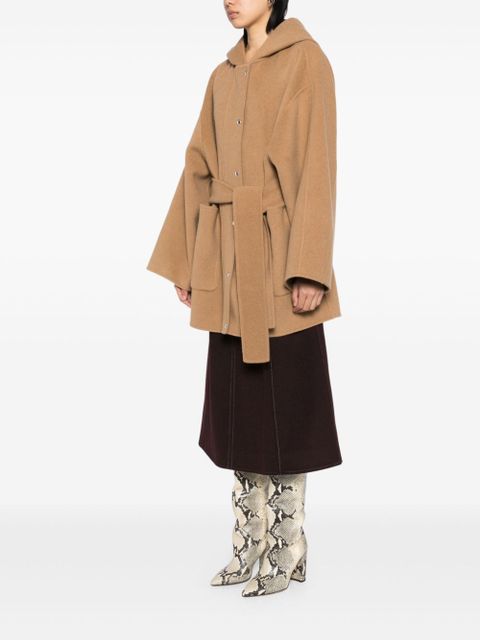 KHAITE belted coat - Brown