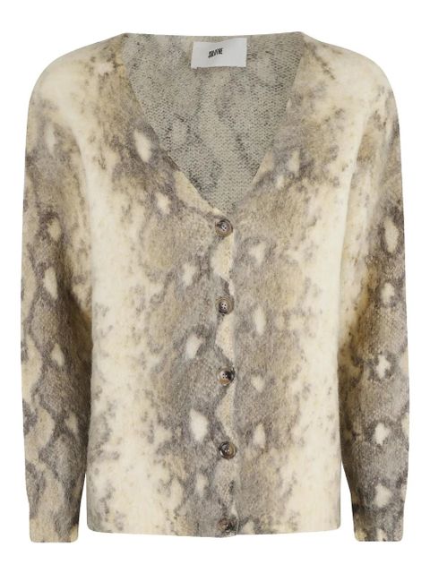 SOLOTRE button snake-pattern cardigan - Neutrals - zdjęcie produktu nr 1