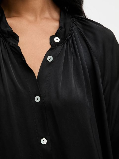 Answear.LAB sukienka kolor czarny maxi oversize