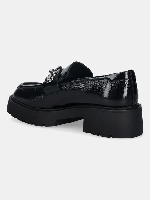 Calvin Klein mokasyny skórzane CHUNKY LOAFER HDW LTH damskie kolor czarny na platformie YW0YW02044 - zdjęcie produktu nr 2