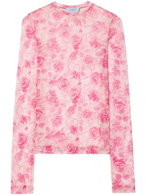 Off-White Off Stamp Roses top - Pink - zdjęcie produktu nr 1