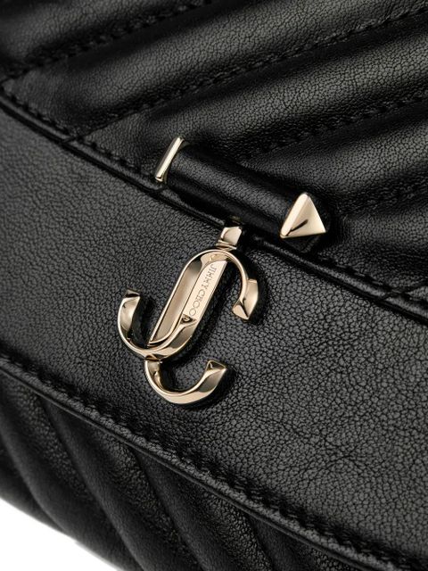 Jimmy Choo Curve logo-plaque cross-body bag - Black
