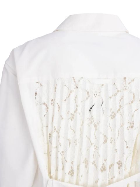 Simkhai zip-front lace-insert jacket - White