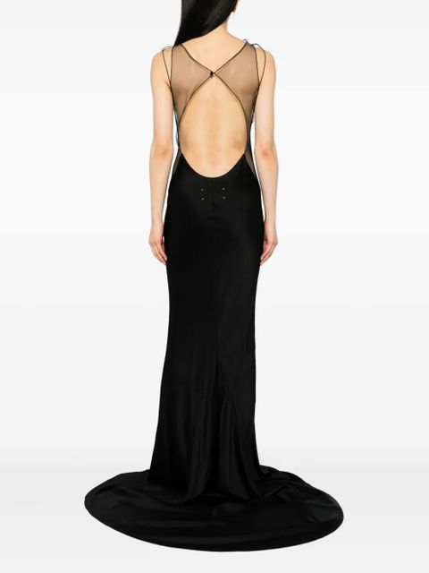 Maison Margiela Hammered satin gown - Black