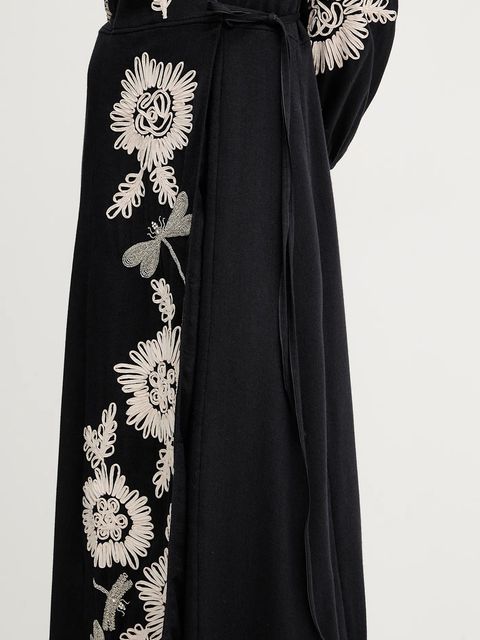 Forte Forte sukienka z wełną kolor granatowy maxi rozkloszowana 14040.my.dress