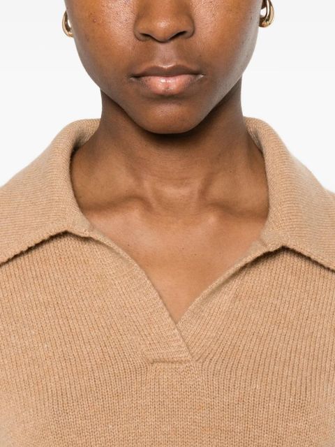 KHAITE Leni collared T-shirt - Neutrals