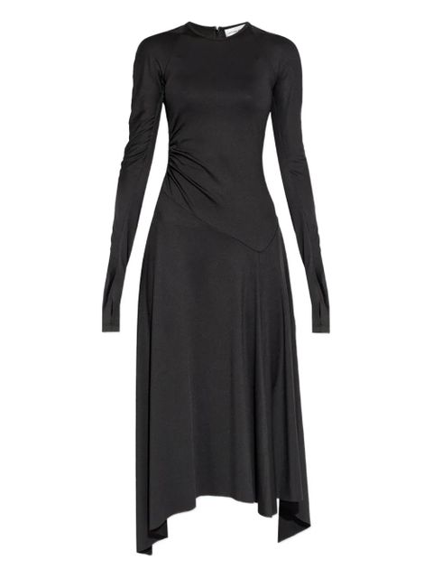 Victoria Beckham asymmetric-hem long-sleeved midi dress - Black - zdjęcie produktu nr 1