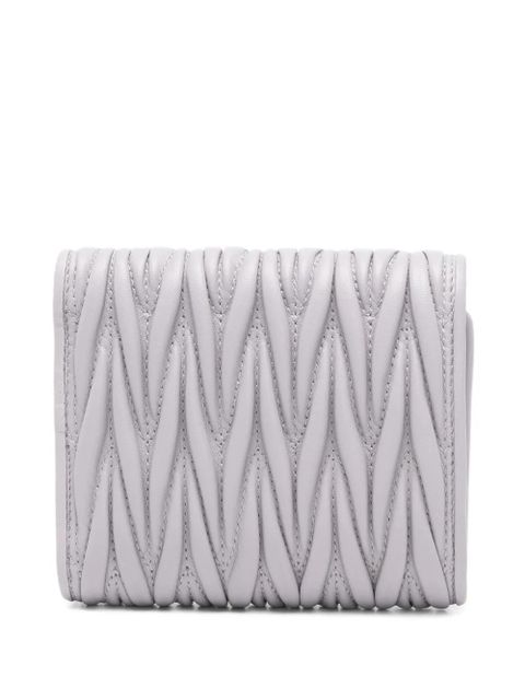 Miu Miu small quilted logo wallet - Purple