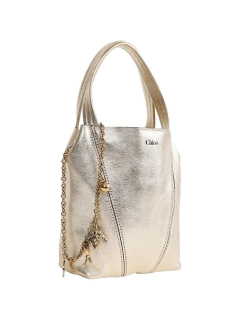 Chloé small Spin horse-charm tote bag - Gold