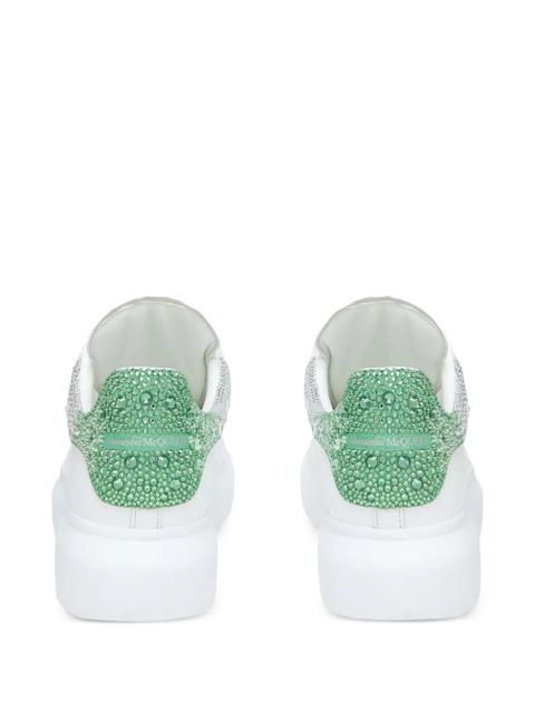Alexander McQueen Oversized embellished lace-up sneakers - White - zdjęcie produktu nr 2