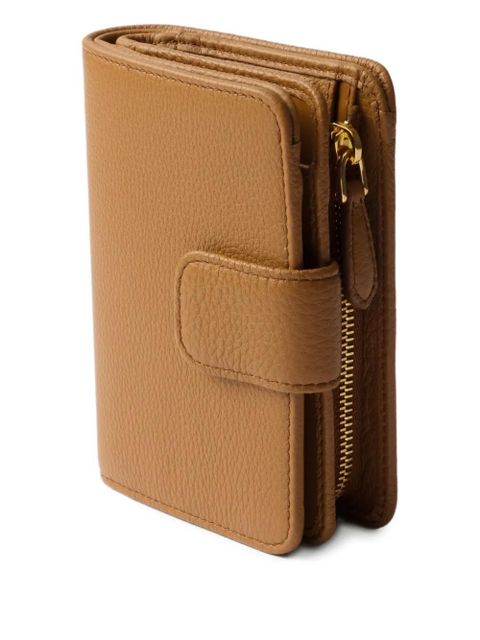 Prada small textured wallet - Brown
