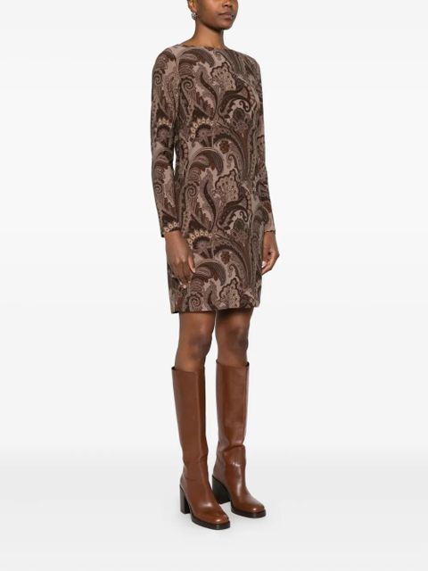 Lauren Ralph Lauren paisley-print mini dress - Brown