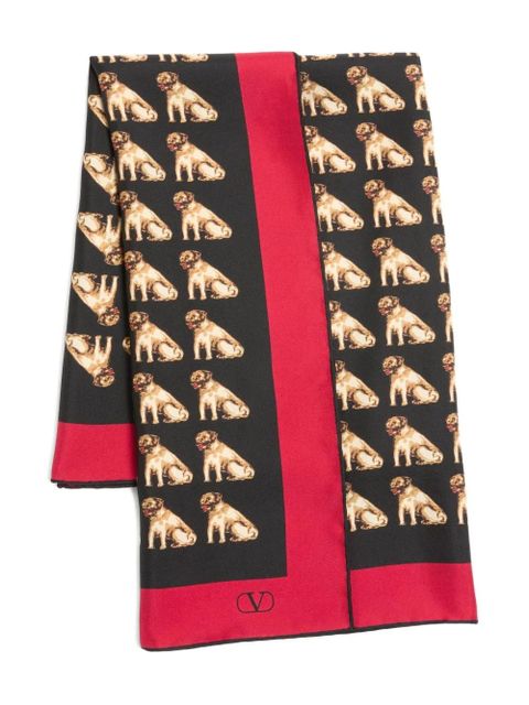 Valentino Garavani Petit Charles scarf - Black - zdjęcie produktu nr 1