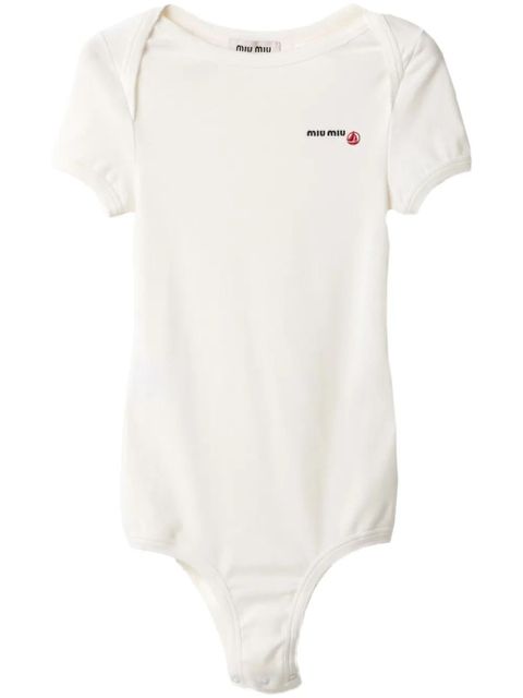 Miu Miu x Petit Bateau embroidered bodysuit - White - zdjęcie produktu nr 1