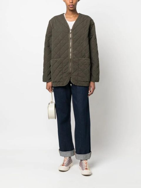 Golden Goose quilted zip-up jacket - Green - zdjęcie produktu nr 2
