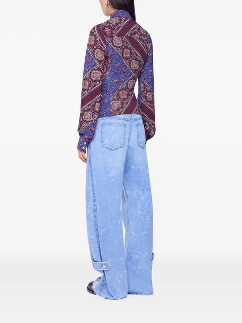 Rabanne paisley-print shirt - Blue