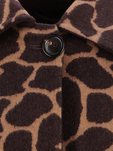 Max Mara animal-print wool coat - Brown - zdjęcie produktu nr 2