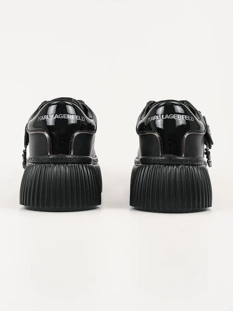 Karl Lagerfeld sneakersy skórzane KREEPER LO damskie kolor czarny KL42376T