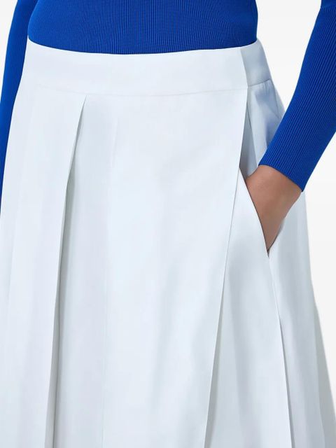 Jil Sander A-line pleated midi skirt - White