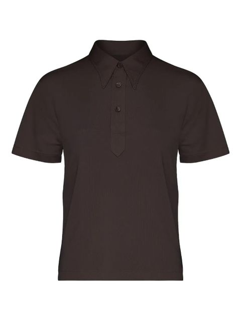 Maison Margiela three-button polo top - Brown - zdjęcie produktu nr 1