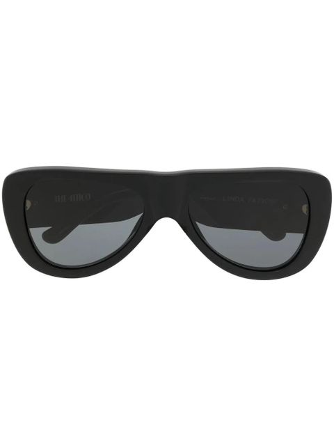 The Attico Edie flat-top sunglasses - Black - zdjęcie produktu nr 1