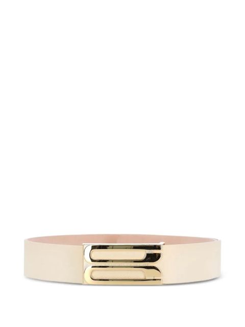 Victoria Beckham Jumbo Frame leather belt - White - zdjęcie produktu nr 1